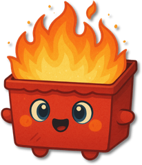 Dumpster Fire mascot