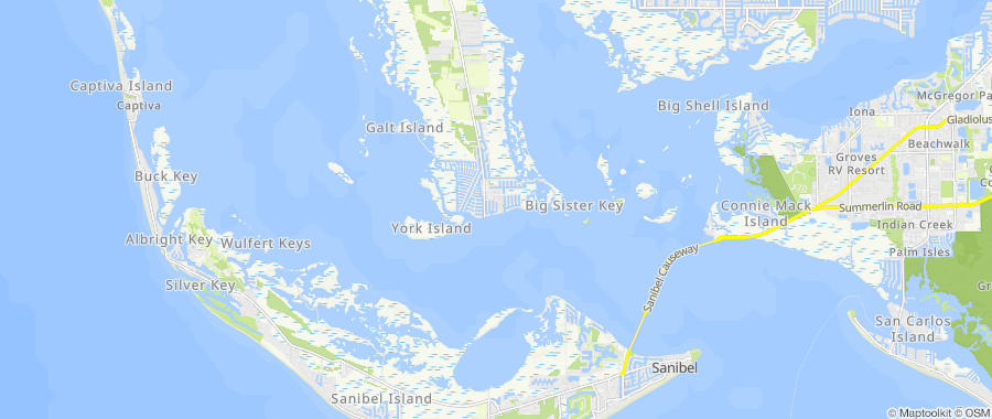 Map centered on St. James, FL, inside Dumpster Fire's service area